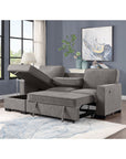 SH8891GRY* 2PC SECTIONAL W/ PULL-OUT BED & LAF CHAISE WITH STORAGE