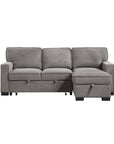SH8891GRY* 2PC SECTIONAL W/ PULL-OUT BED & LAF CHAISE WITH STORAGE