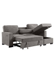 SH8891GRY* 2PC SECTIONAL W/ PULL-OUT BED & LAF CHAISE WITH STORAGE