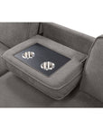 SH8891GRY* 2PC SECTIONAL W/ PULL-OUT BED & LAF CHAISE WITH STORAGE