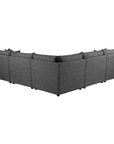 Sasha 6-Piece Upholstered Modular Sectional Barely Black