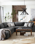 Serene 6-piece Upholstered Modular Sectional Charcoal