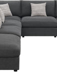 Serene 6-piece Upholstered Modular Sectional Charcoal