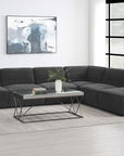 Sunny Upholstered 6-piece Modular Sectional Dark Charcoal